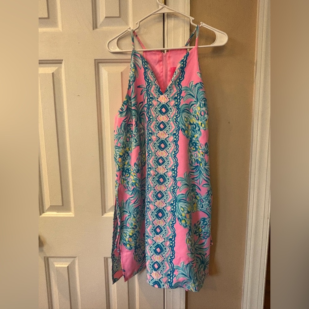 Lilly Pulitzer Pink and Blue Patterned Dress